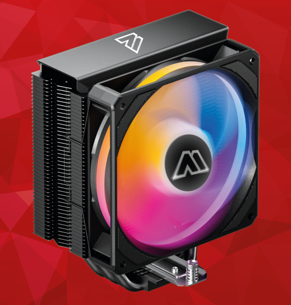MECHARITE - Cyclone RGB - CPU Køler, med rød baggrund