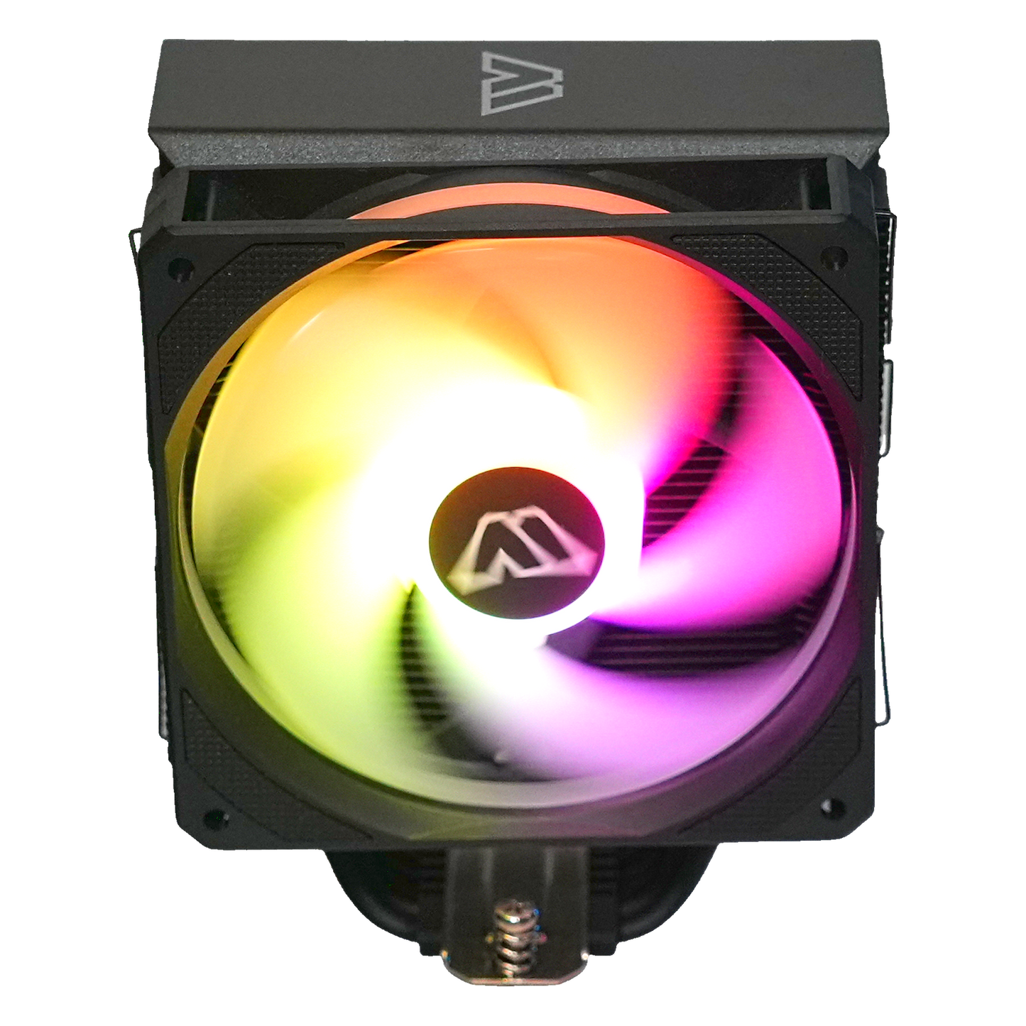 MECHARITE - Cyclone RGB - CPU Køler, set forfra med flerfarvet RGB