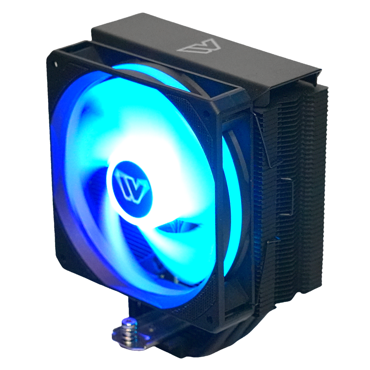 MECHARITE - Cyclone RGB - CPU Køler, set forfra med blå RGB