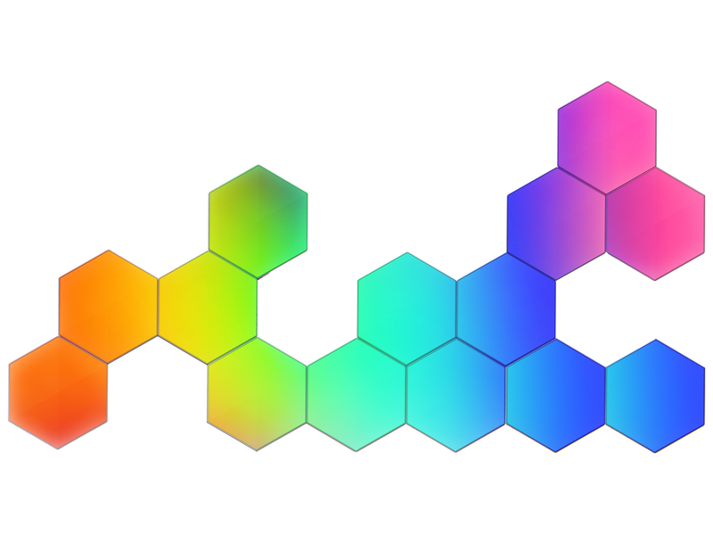 MECHARITE Hexagon RGB Light 10-Pack: Bigger Tiled Wall Lighting