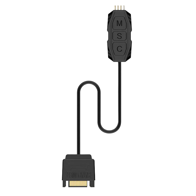 Mecharite aRGB Controller SATA — small SATA-powered addressable RGB controller for PC builds