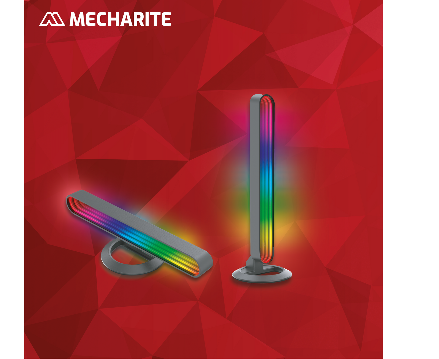 MECHARITE - Infinite LED RGB Lys med Mecharite baggrund