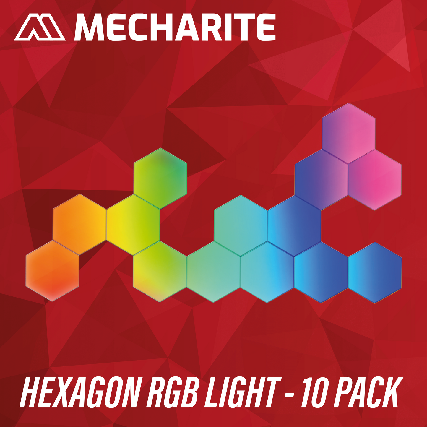 MECHARITE - Hexagon RGB Light - 10 Pack