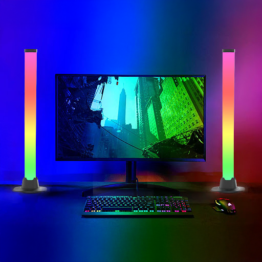 MECHARITE - Flow RGB LED Lys Stander, vist i et setup